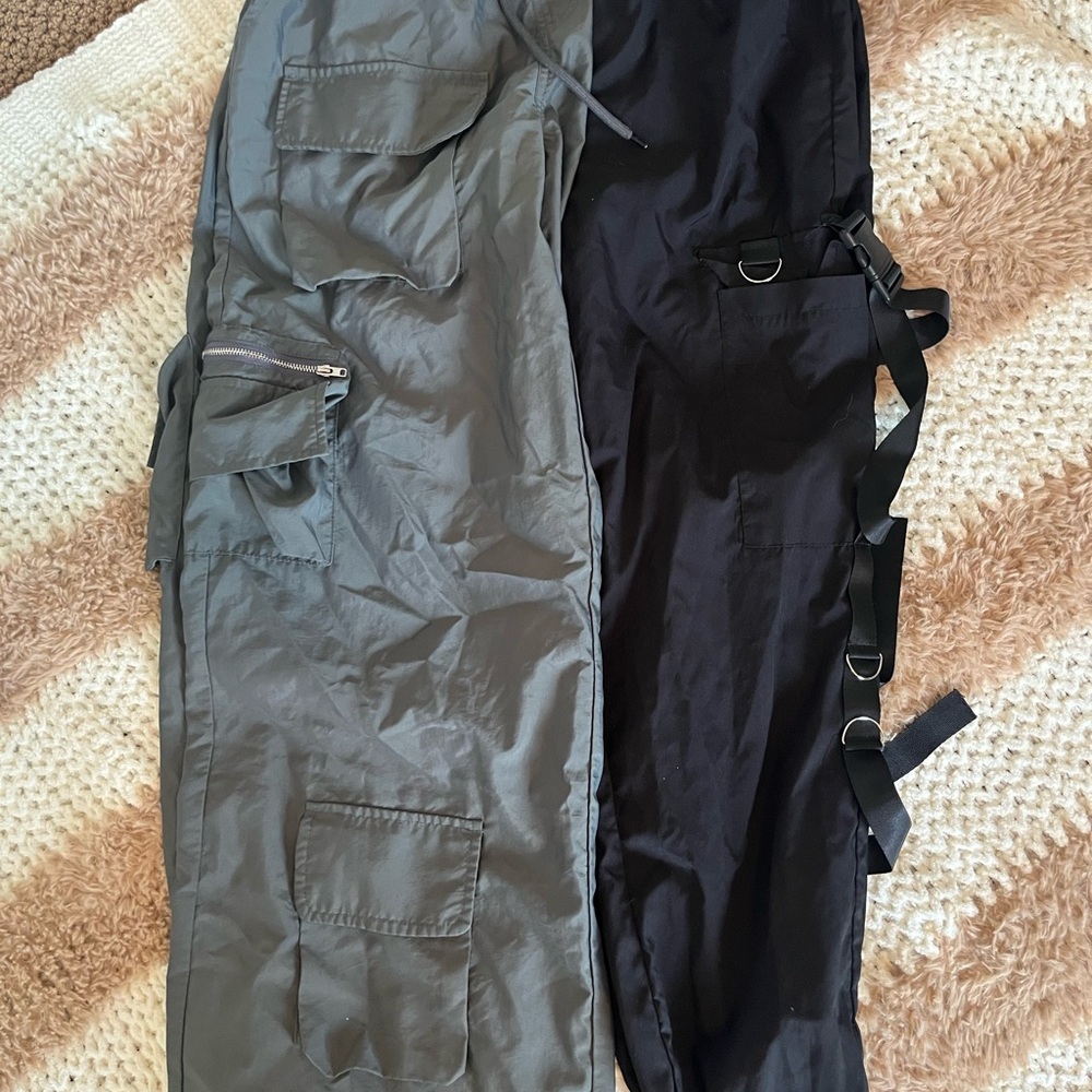 Black and grey  Cargo Pants set